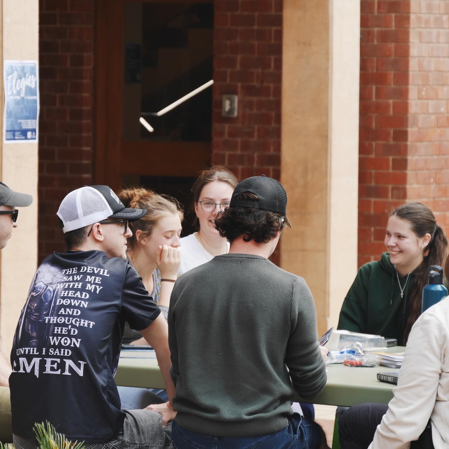 Students in Bible study